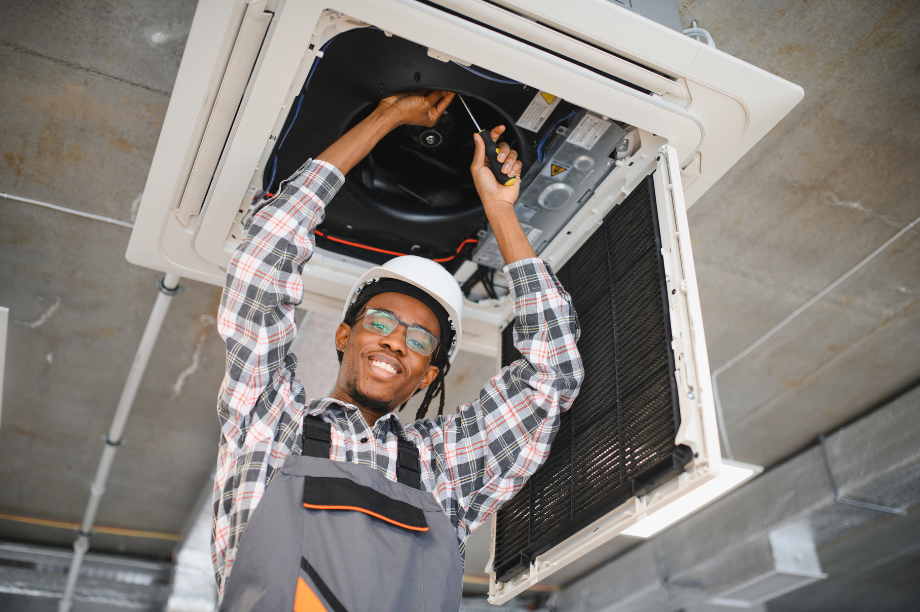 Environmental inspection services professional at work